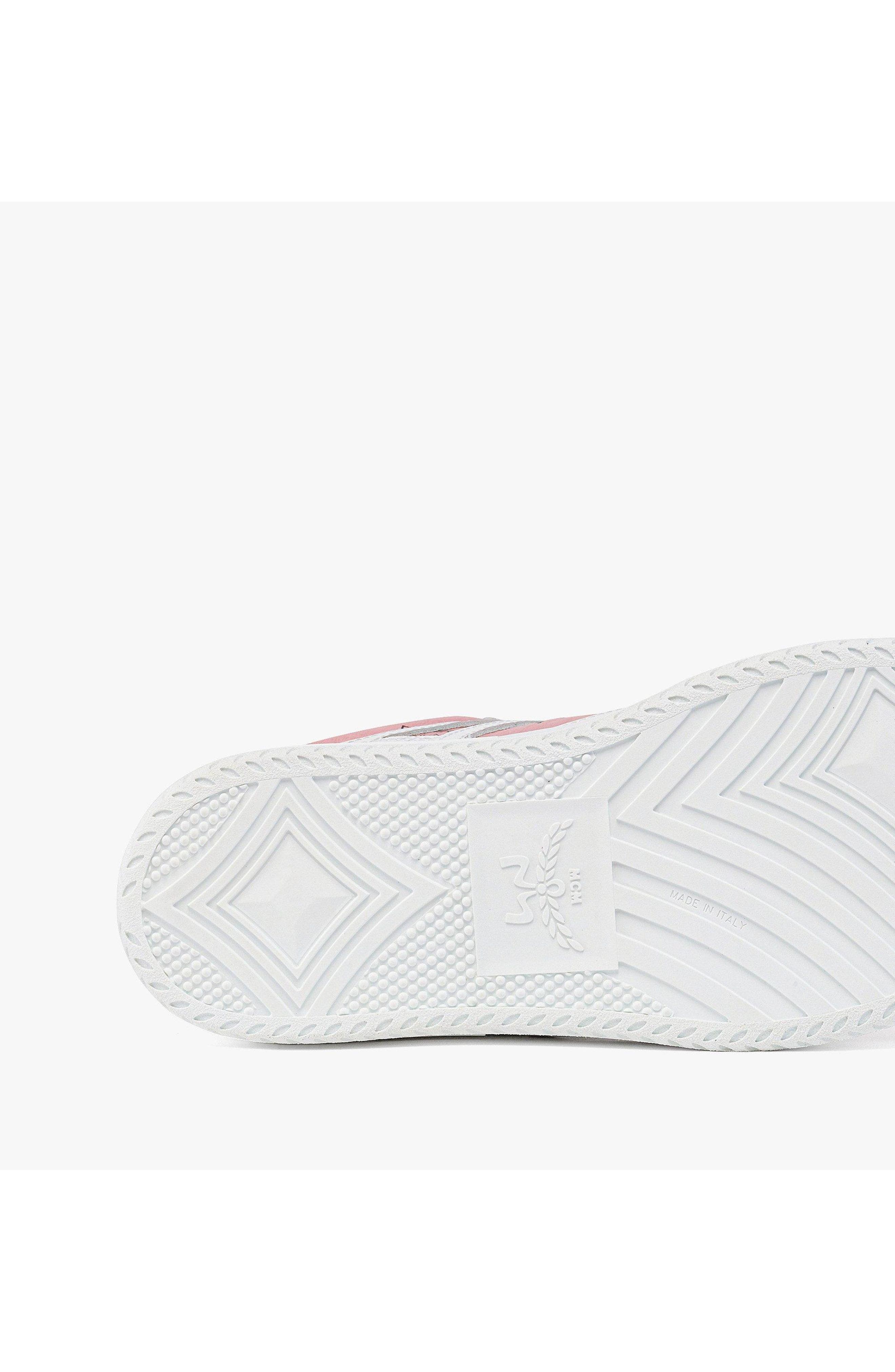 MCM Neo Terrain Sneakers in Visetos Leather Mix, Alternate, color, Soft Pink