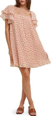 WISHLIST Floral Pleated Minidress