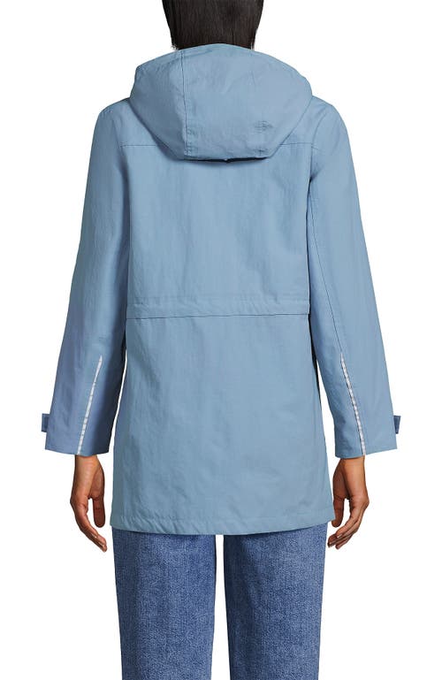 Lands' End Squall Hooded Waterproof Raincoat In Blue