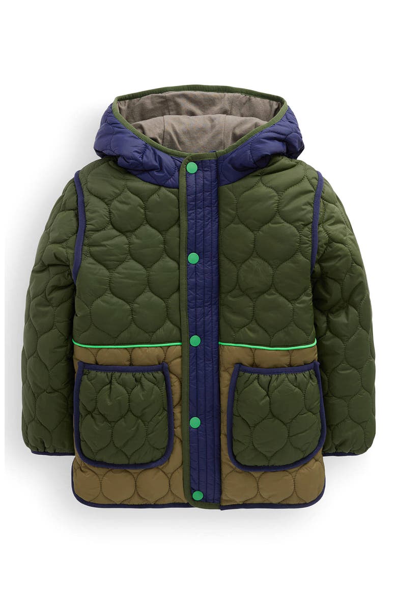 Kids' Onion Quilted Coat, Alternate, color, KHAKI