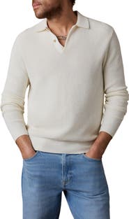 Faherty Sunwashed Organic Cotton Polo Sweater
