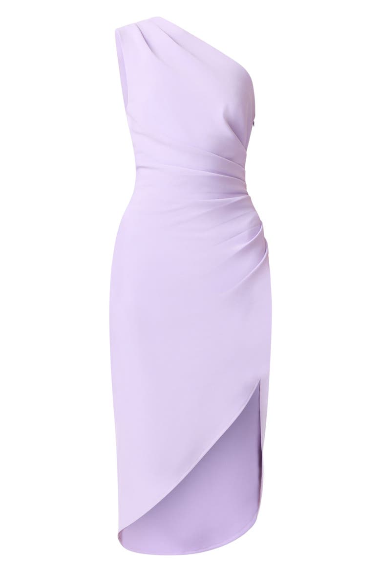 Xara One-Shoulder Asymmetric Crepe Cocktail Dress, Alternate, color, LILAC