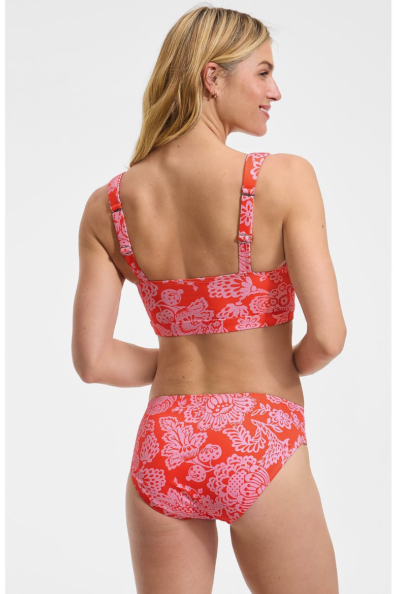 Twist Front Bikini Top, Alternate, color, Radiant Orange Floral Medley