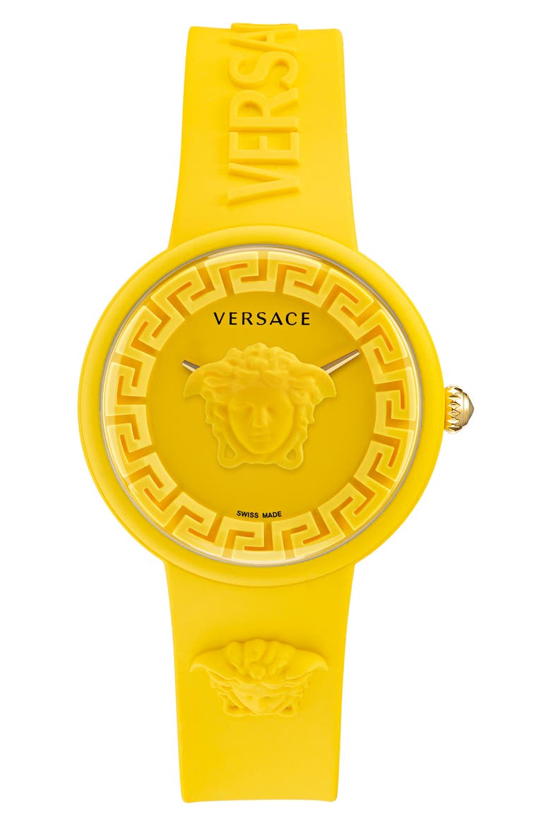 Medusa Pop Silicone Watch, 39mm, Alternate, color, YELLOW