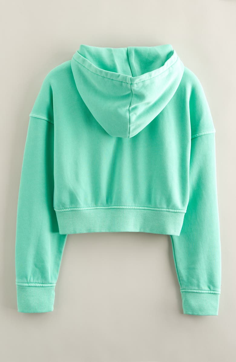 Treasure & Bond Kids' French Terry Zip-Up Hoodie, Alternate, color, Green Cream