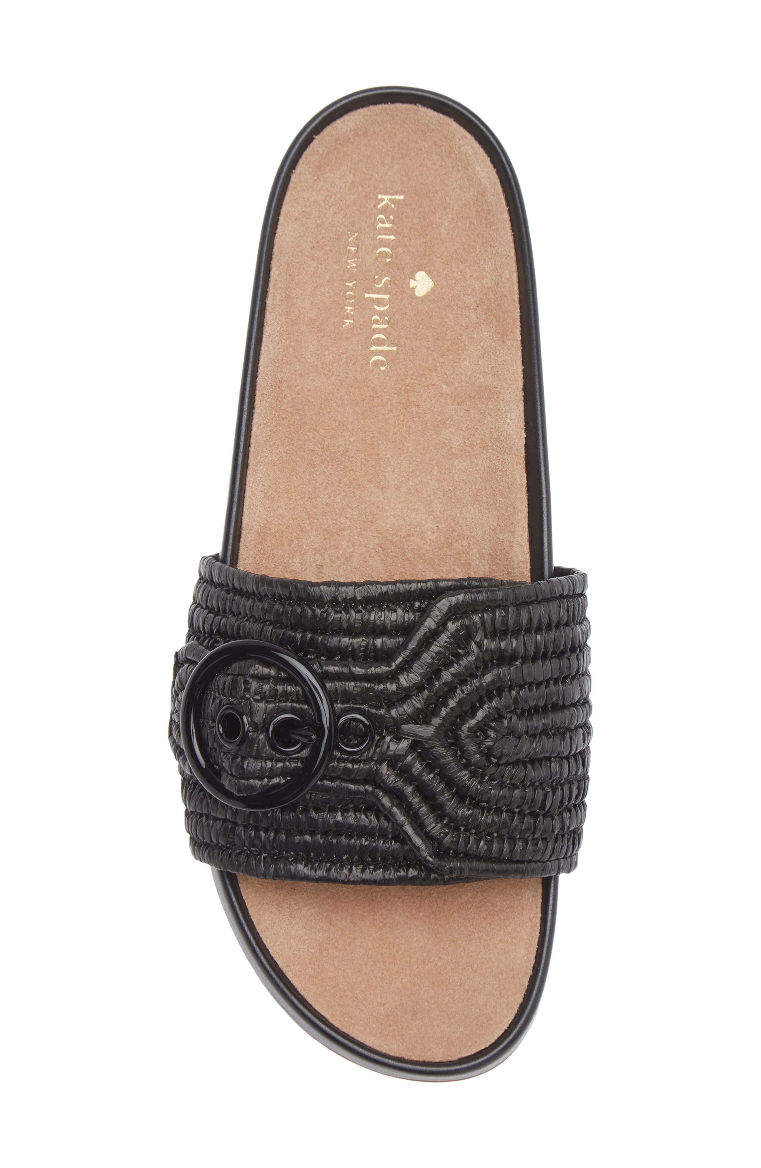 Kate Spade New York michelle slide sandal, Alternate, color, Black