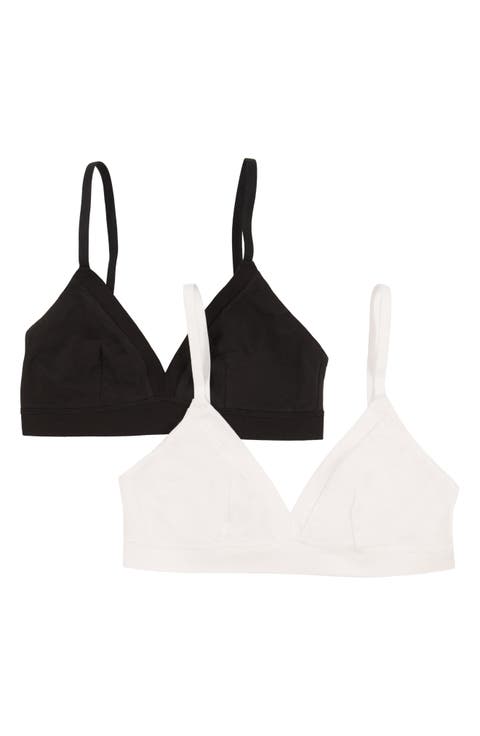 Assorted 2-Pack Stretch Cotton Bralettes