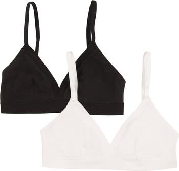 Assorted 2-Pack Stretch Cotton Bralettes