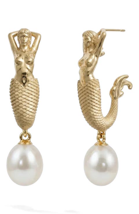 Siren Imitation Pearl Drop Earrings
