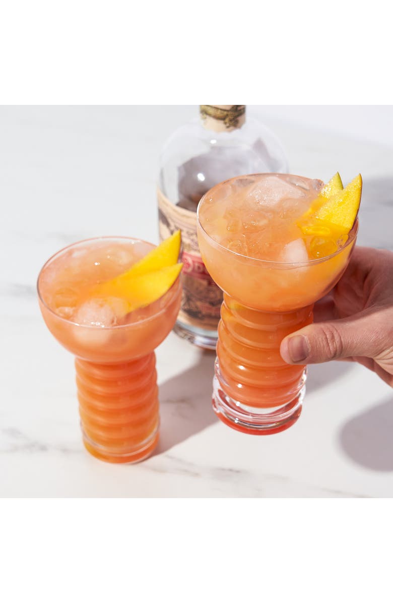 Viski Pacific Crystal Pearl Diver Glasses Set of 2, Alternate, color, Clear