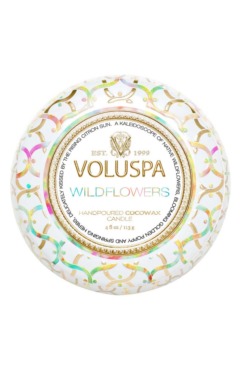 Voluspa Wildflowers Mini Tin Candle, Alternate, color, Wildflowers