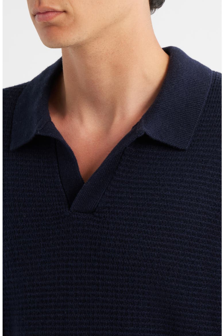 Textured Wool & Cashmere Sweater, Alternate, color, DARK NAVY