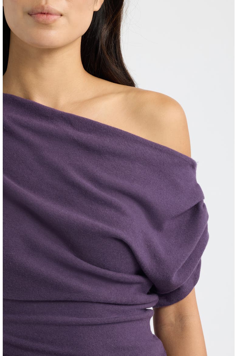 Iris One-Shoulder Knit Top, Alternate, color, CRUSHED VIOLET