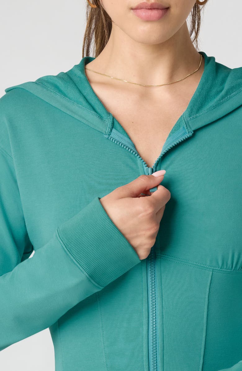 Florence by Mills Corset Zip Hoodie, Alternate, color, Bristol