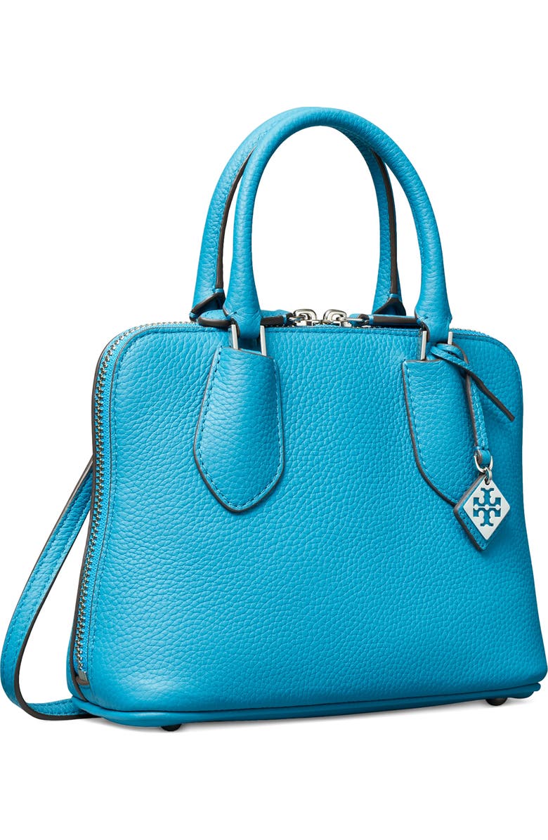 Tory Burch Mini Leather Swing Crossbody Bag, Alternate, color, Cerulean