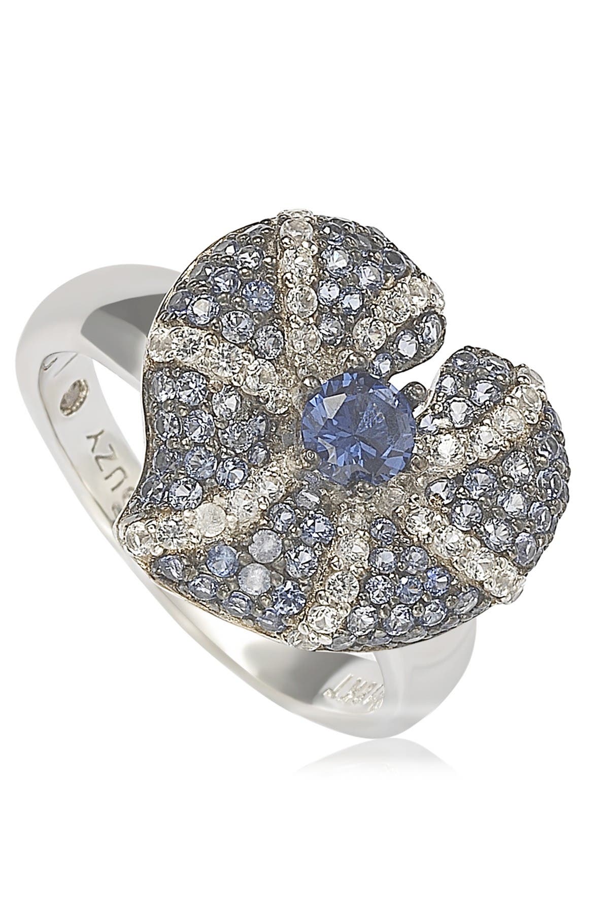 SUZY LEVIAN Sterling Silver Sapphire & Diamond Accent Whimsical Heart Ring