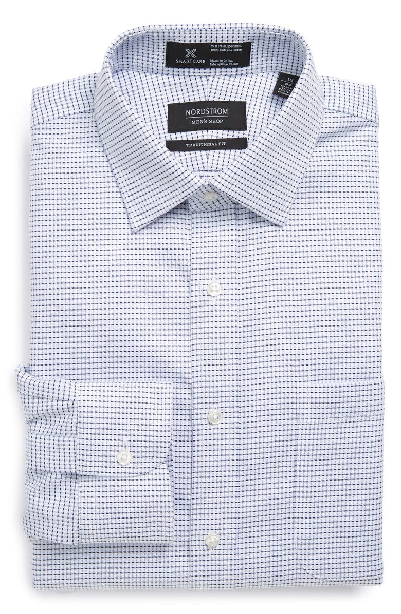 NORDSTROM MEN'S SHOP Smartcare<sup>™</sup> Wrinkle Free Traditional Fit Dress Shirt, Main, color, 