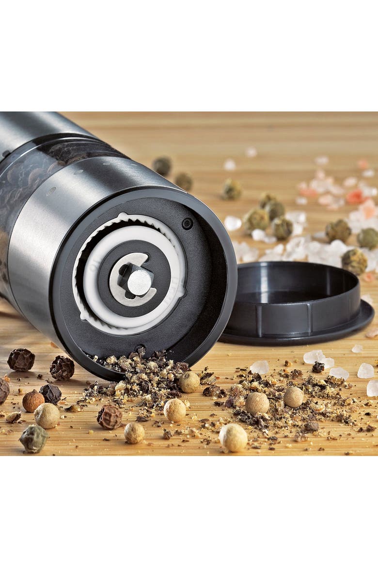 Koln Rechargeable Salt or Pepper Mill, 5.5" H x 1.5", Chrome, Alternate, color, Chrome