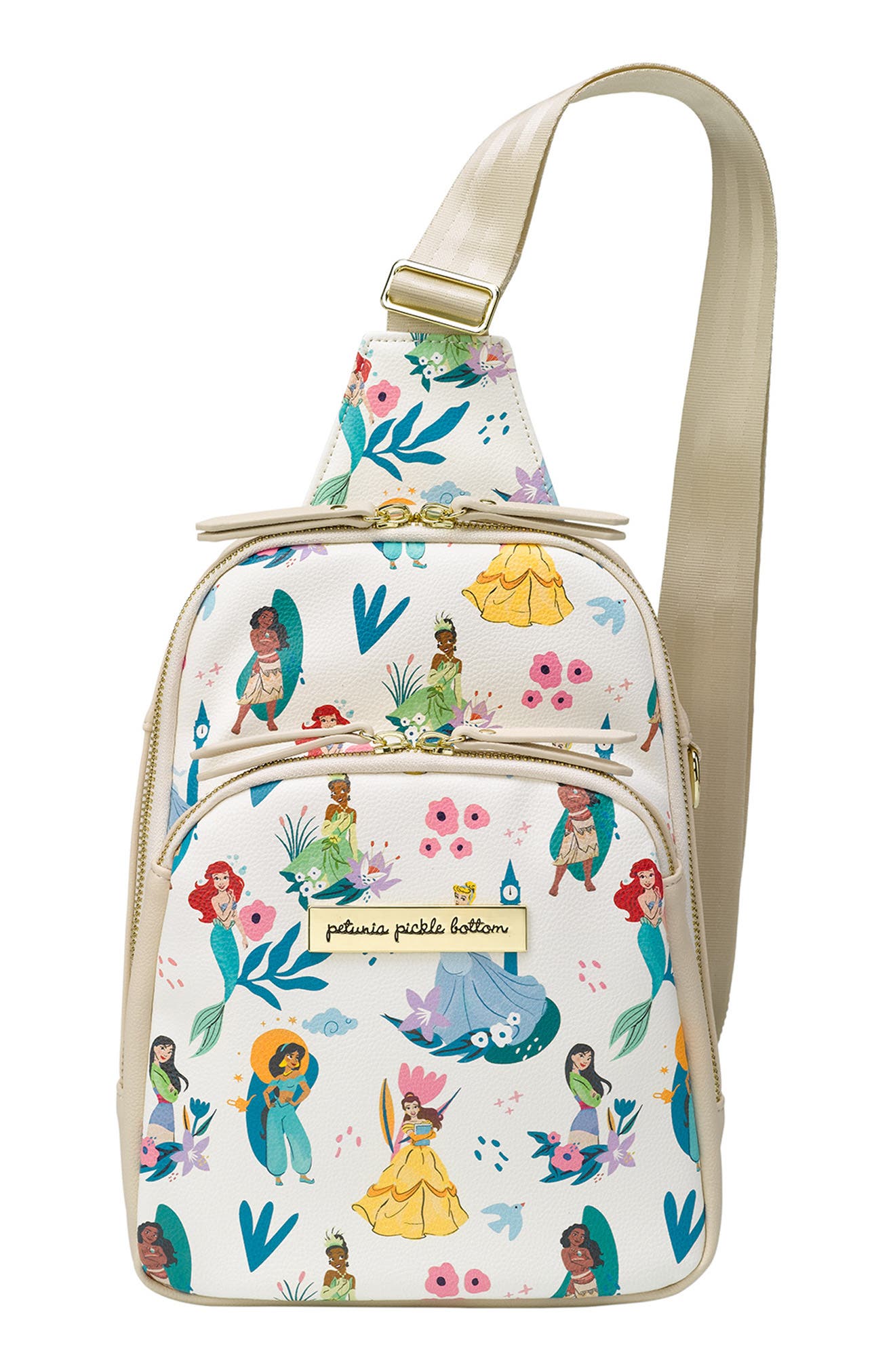 Petunia Pickle Bottom x Disney Princess Crisscross Sling Bag, Main, color, 