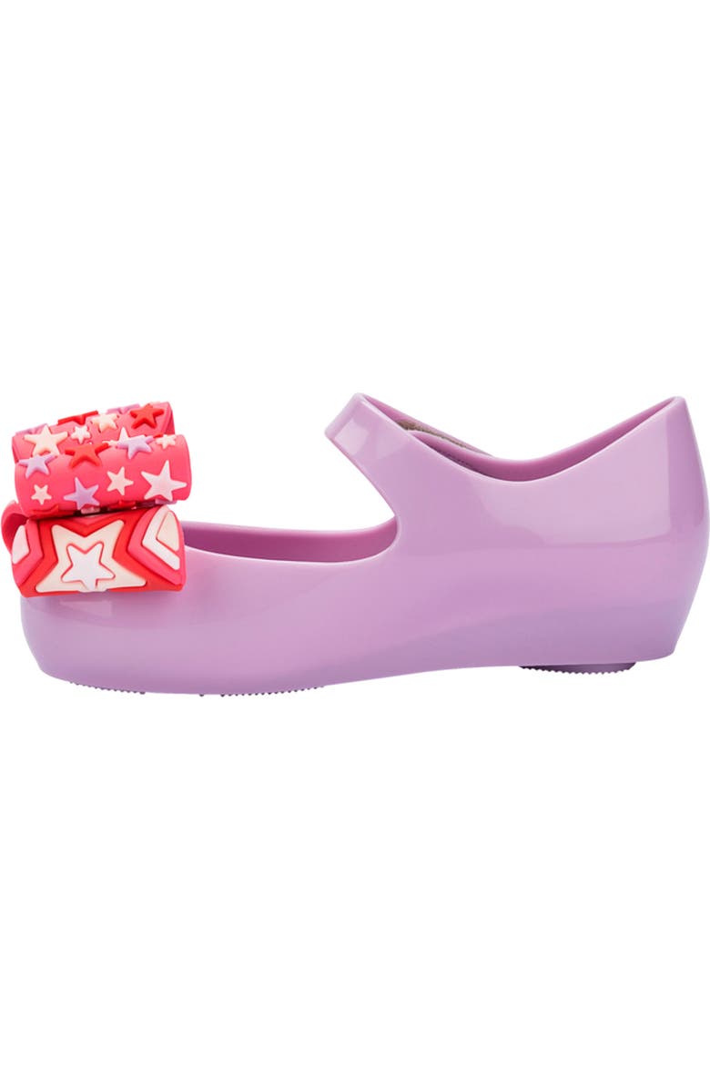 Mini Melissa Kids' Ultragirl Wonderland Mary Jane Flat, Alternate, color, Lilac/ Pink