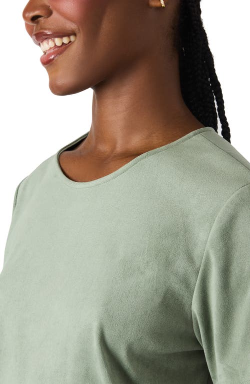 Steve Madden Ezra Back Zip Top In Green