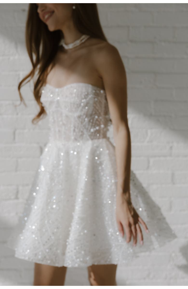 Untamed Petals Siena Mini Dress, Alternate, color, Ivory