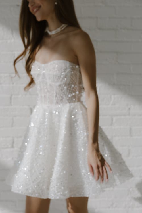 Untamed Petals Siena Mini Dress In White