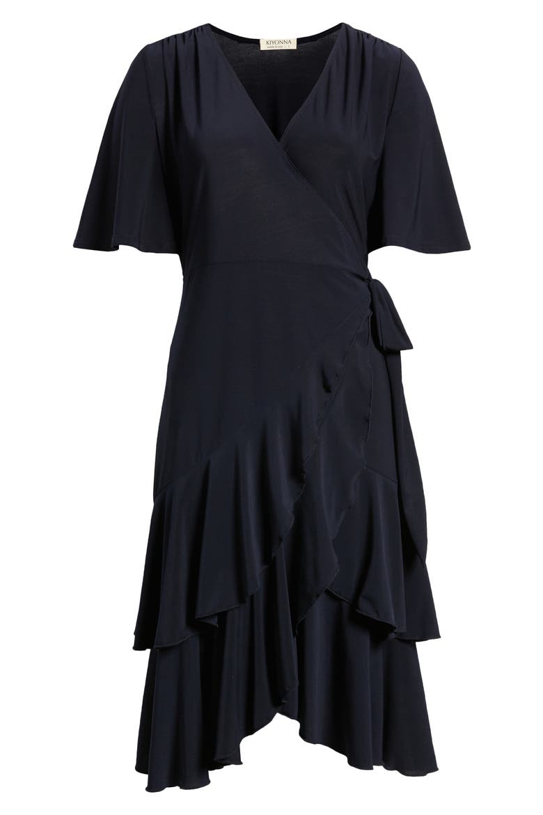 Miranda Midi Wrap Dress, Alternate, color, NOUVEAU NAVY