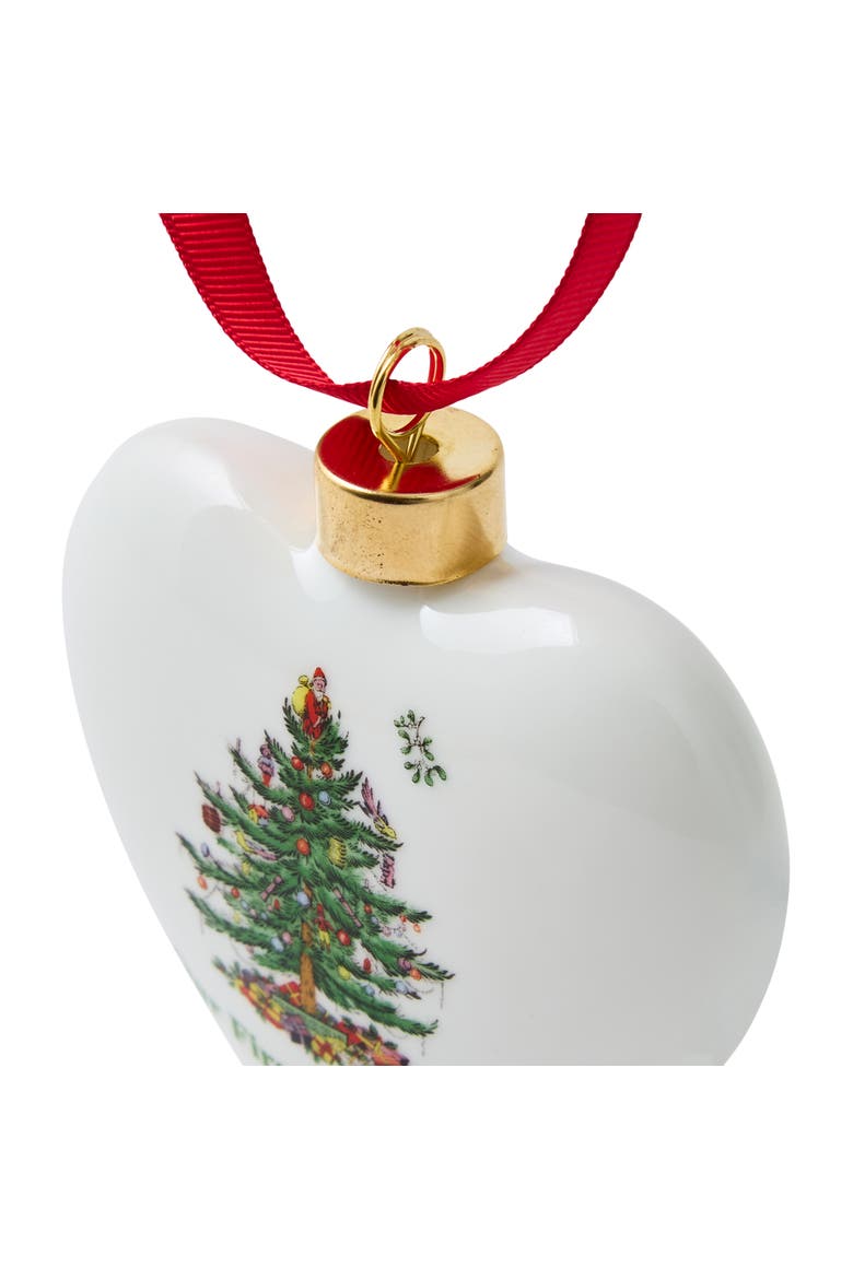 Christmas Tree Puffed Heart Our First Christmas  2026 Ornament, Alternate, color, Multi