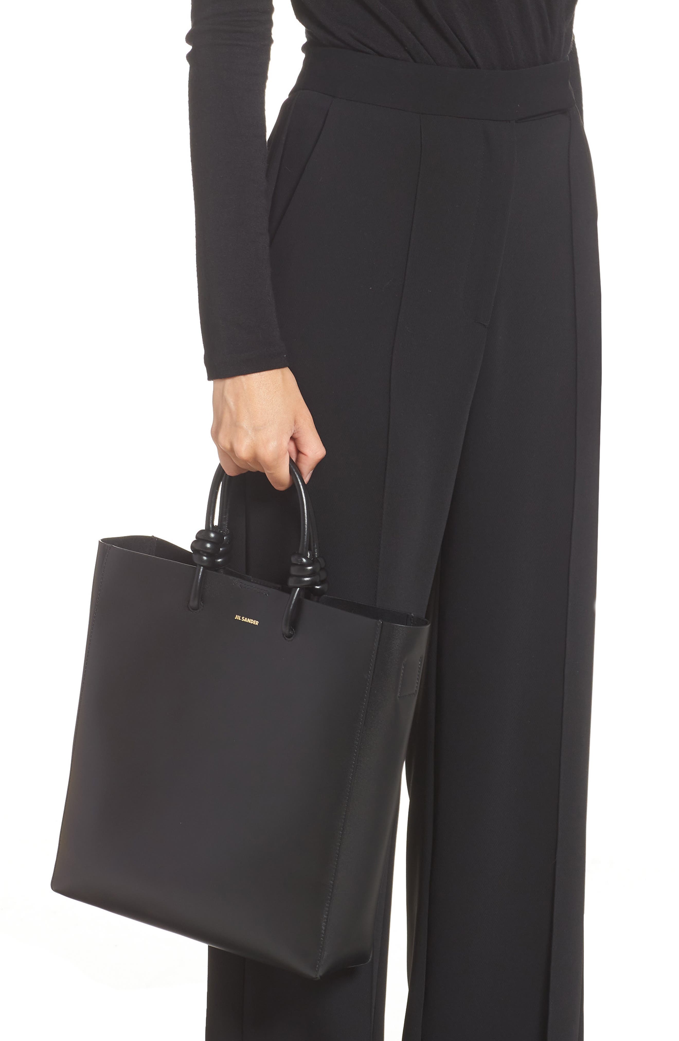 Jil Sander Medium Leather Tote, Alternate, color, 