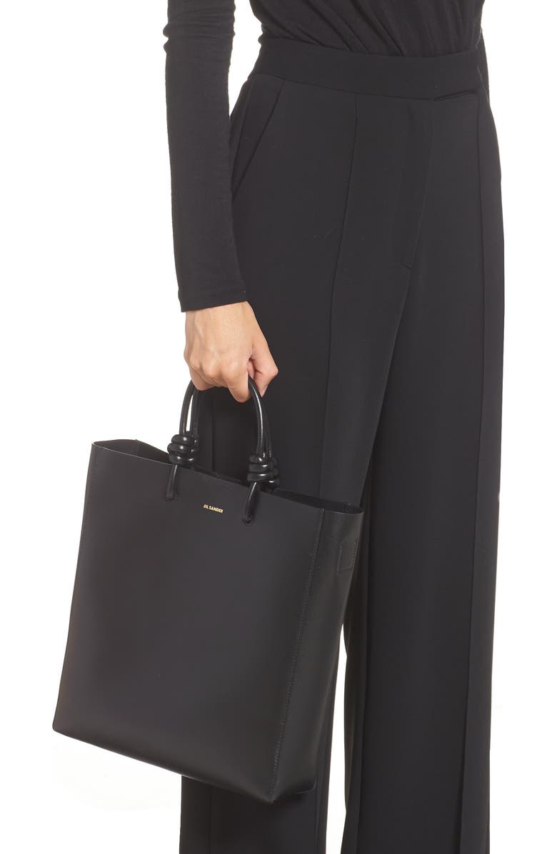 Jil Sander Medium Leather Tote, Alternate, color,