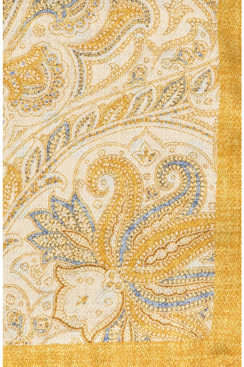 Paisley Silk Pocket Square, Alternate, color, YELLOW
