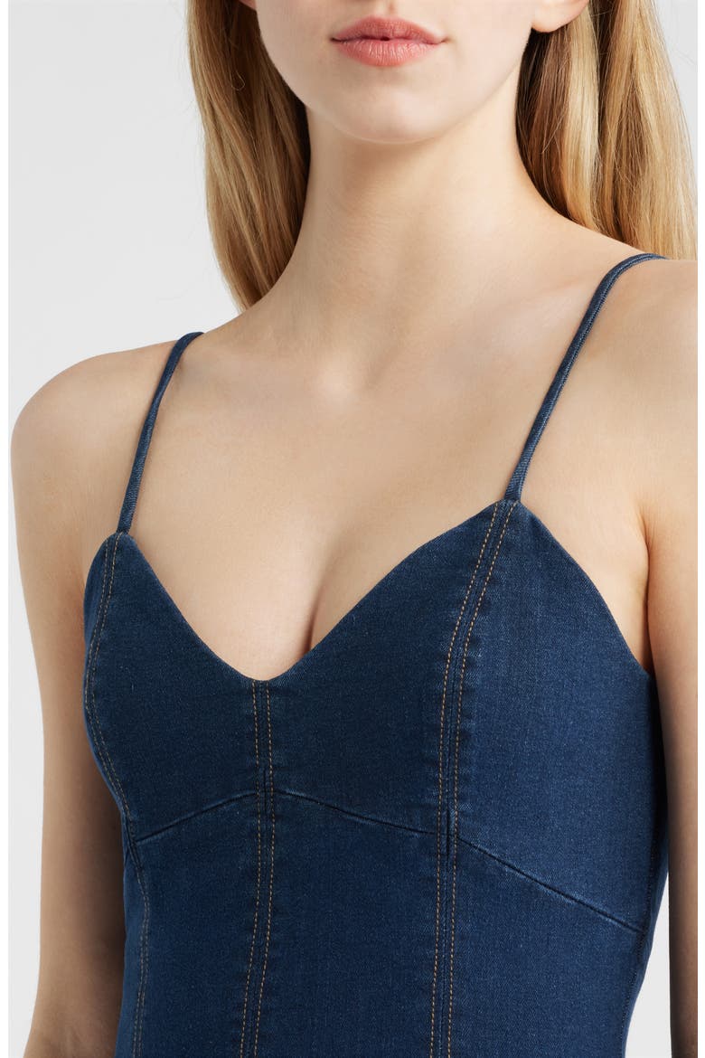 Handkerchief Hem Denim Dress, Alternate, color, INDIGO