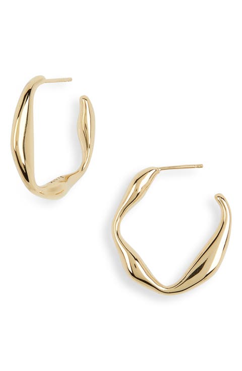 Onda Small Wavy Hoops
