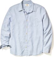 Marine Layer Better-than-Linen Hemp Blend Button-Down Shirt