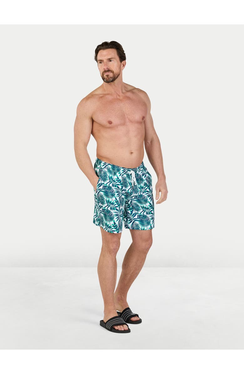 Raging Bull Hawaiian Printed Swim Shorts, Alternate, color, Green