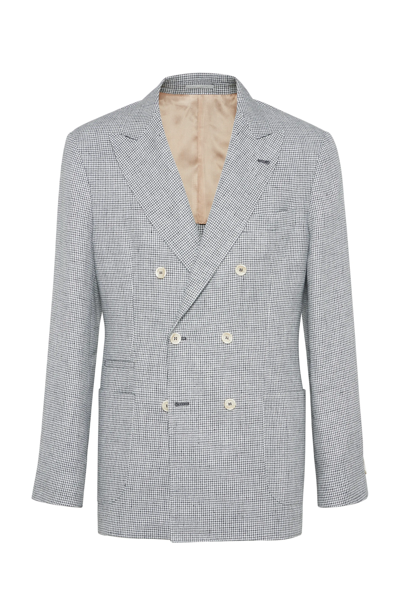 Brunello Cucinelli Houndstooth deconstructed blazer, Main, color, 