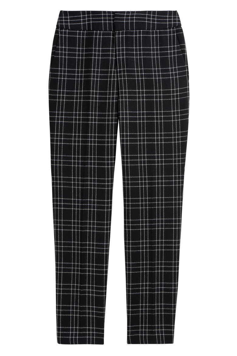 Lane Classic Check Wool Trousers, Alternate, color, BLACK CHECK