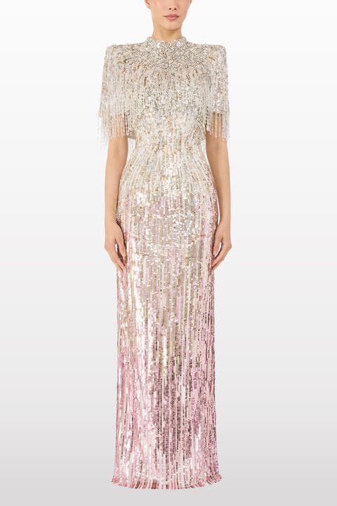 Ellen Mock-Neck Beaded Top