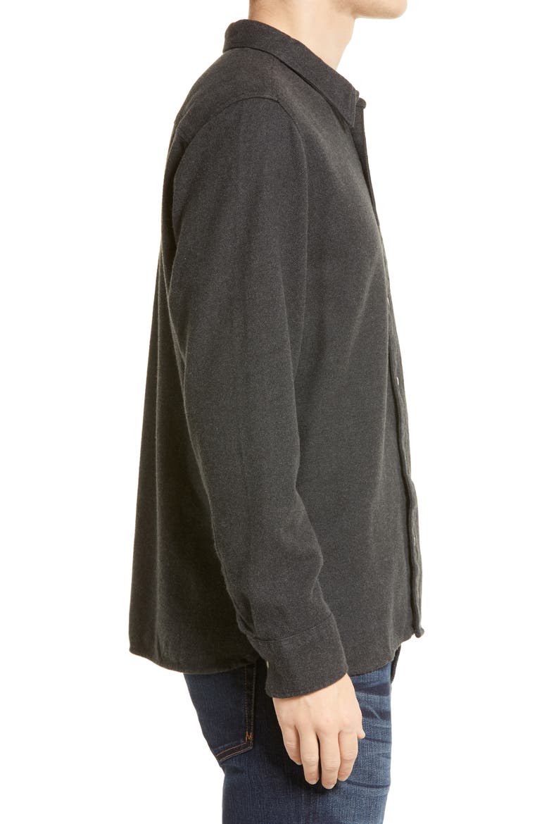 Sunday Flannel Perfect Long Sleeve Button-Up Shirt, Alternate, color, BLACK COAL