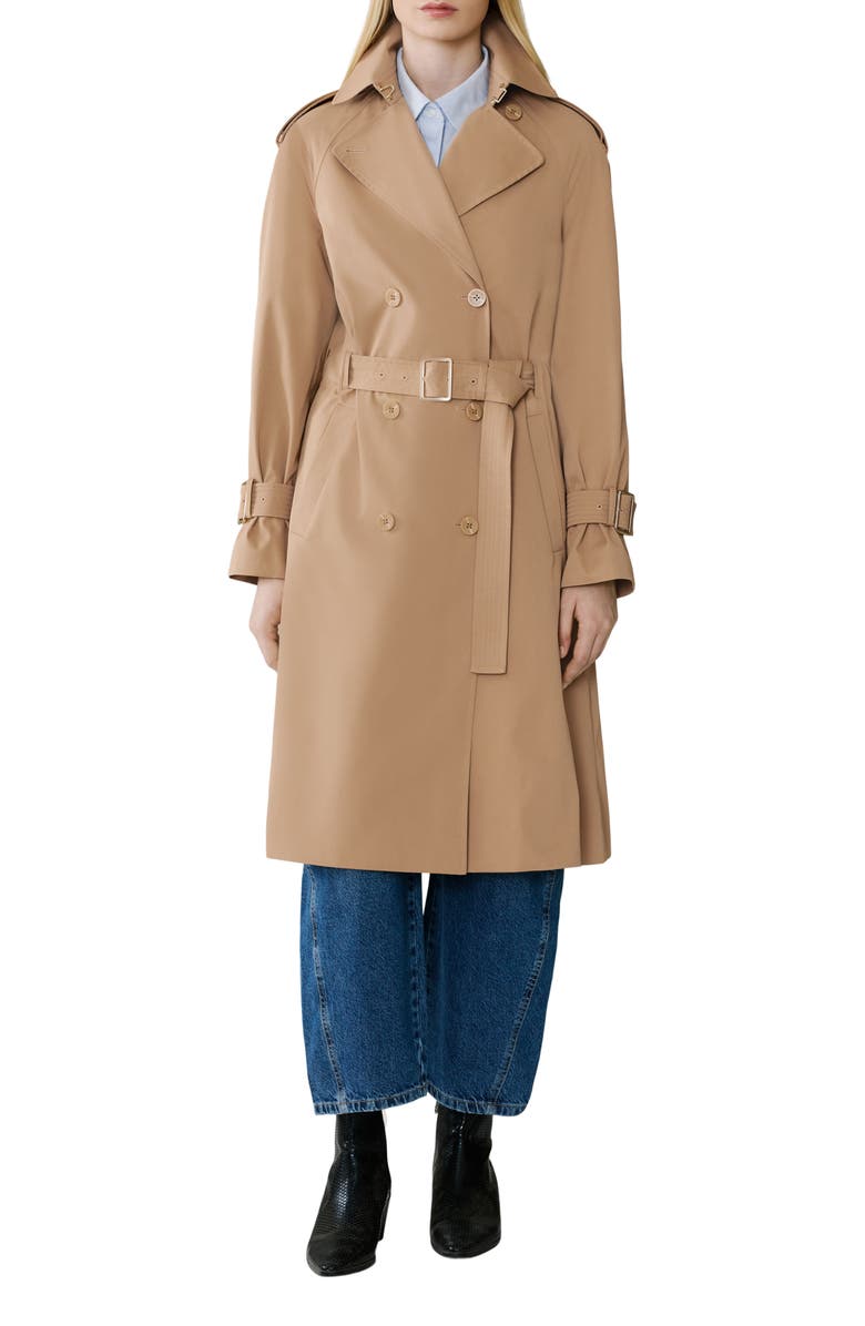 Soia & Kyo Becky Double Breasted Trench Coat, Main, color, Teak