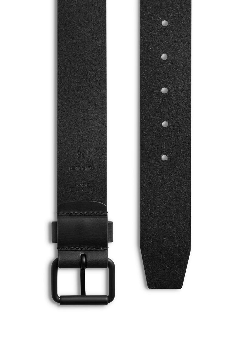 Shinola Rambler Leather Belt, Alternate, color, Black
