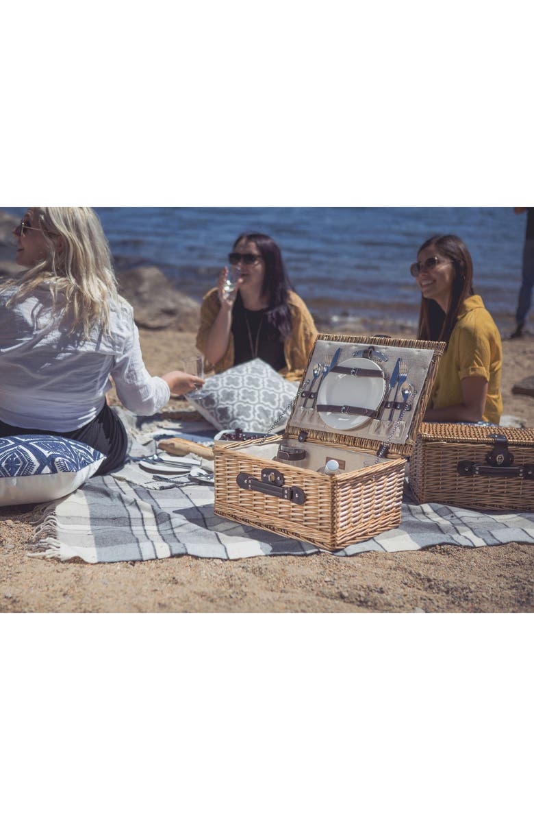 Picnic Time Classic Picnic Basket, Alternate, color, Beige