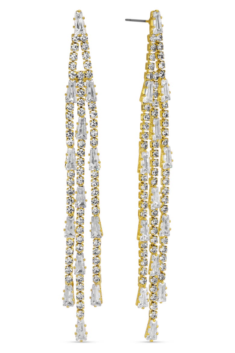Lily CZ Chain Drop Earrings, Main, color, GOLD