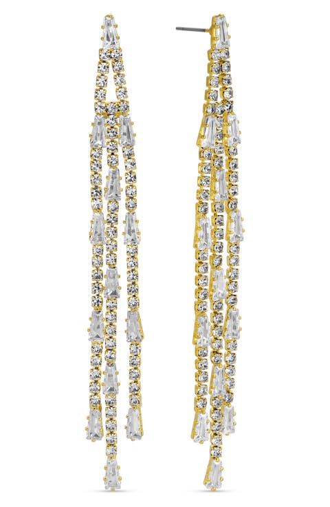 Lily CZ Chain Drop Earrings