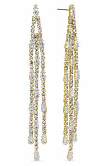 EYE CANDY LOS ANGELES Lily CZ Chain Drop Earrings