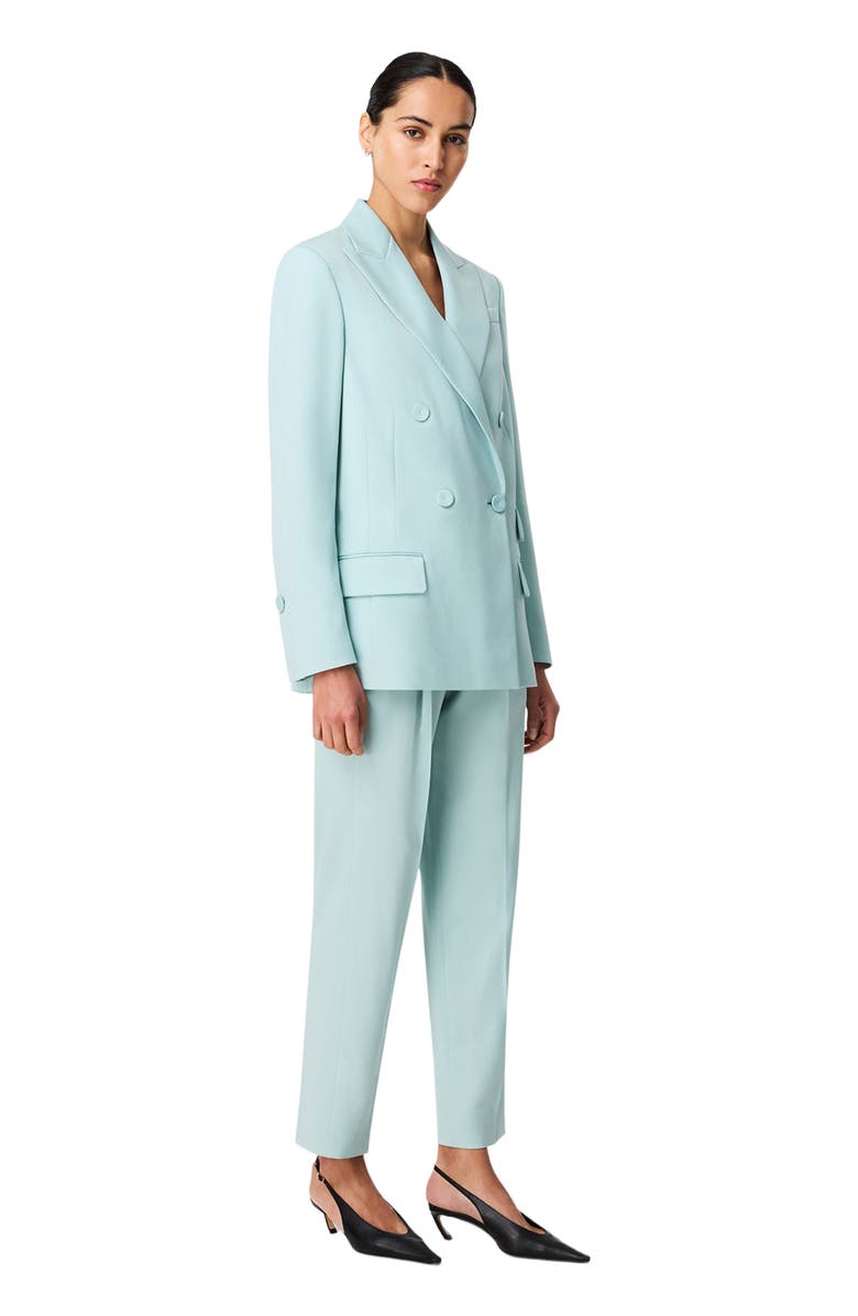 Another Tomorrow Relaxed Double Breasted Jacket, Alternate, color, Mist