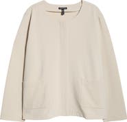Eileen Fisher Collarless Zip Jacket