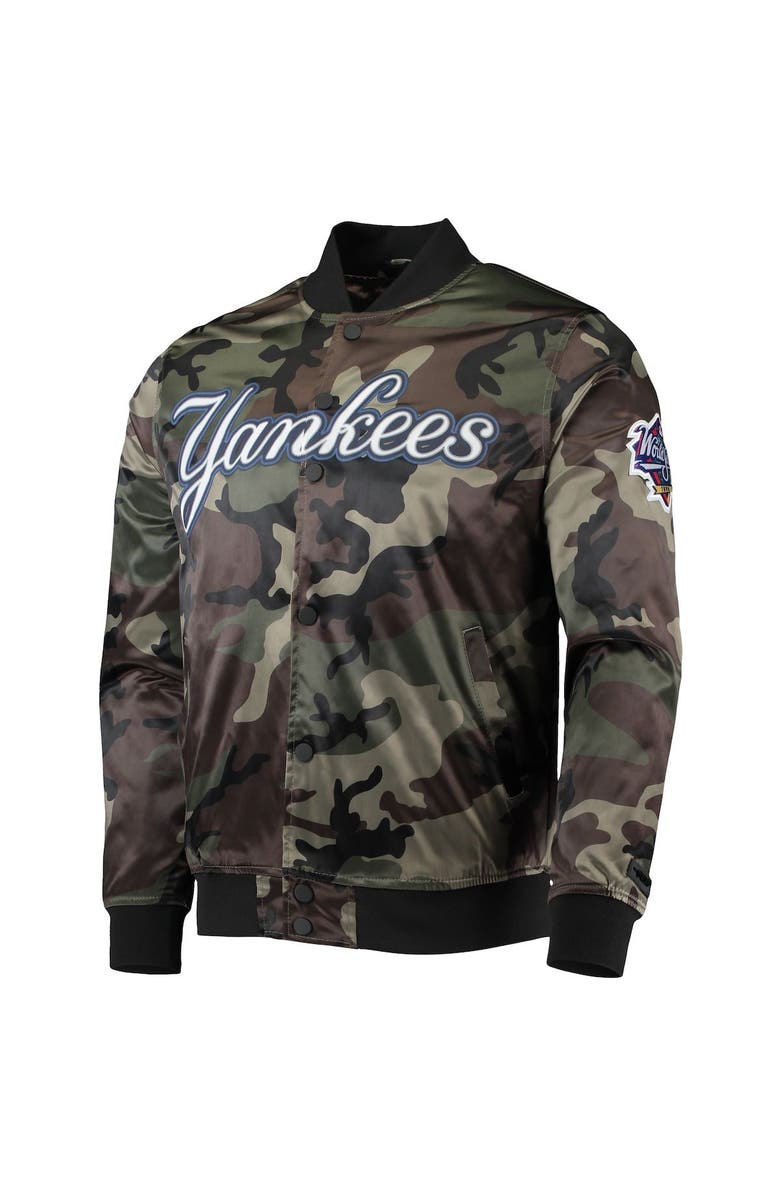 PRO STANDARD Men's Pro Standard Camo New York Yankees Satin Full-Snap Jacket, Alternate, color, 