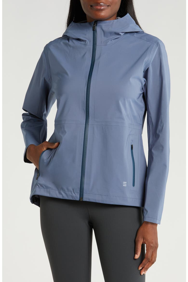 Cloudshield Waterproof Hooded Rain Jacket, Alternate, color, HERON BLUE